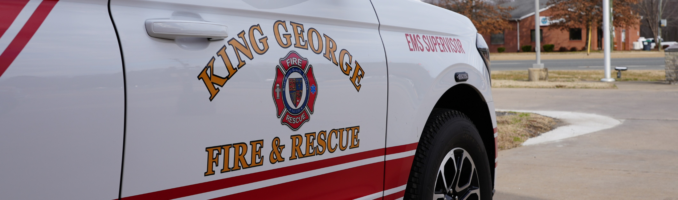 Close up of EMS vehicle door